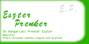 eszter prenker business card